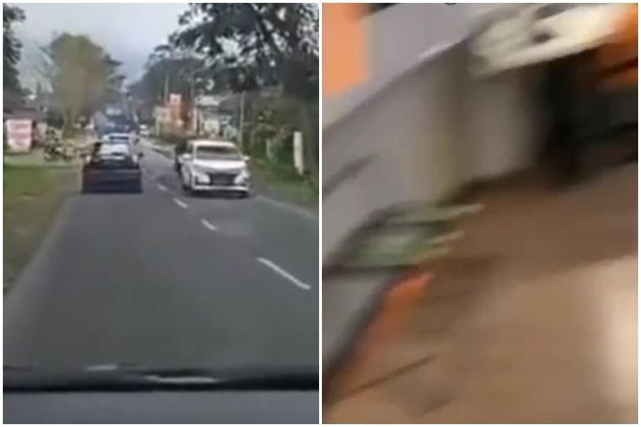 印尼網紅瑪魯察覺未婚妻與好友有染，沿路駕車跟到旅館抓姦，令他心痛不已。（翻攝自抖音）