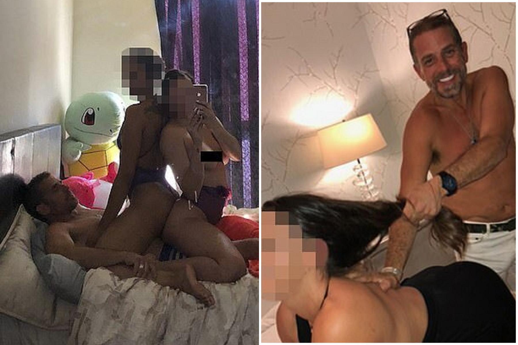 拜登兒更多淫亂照曝光!前妻開iPad驚見床戰2女肉蒲團,傑尼龜默默注視。(翻自英國《每日郵報》)