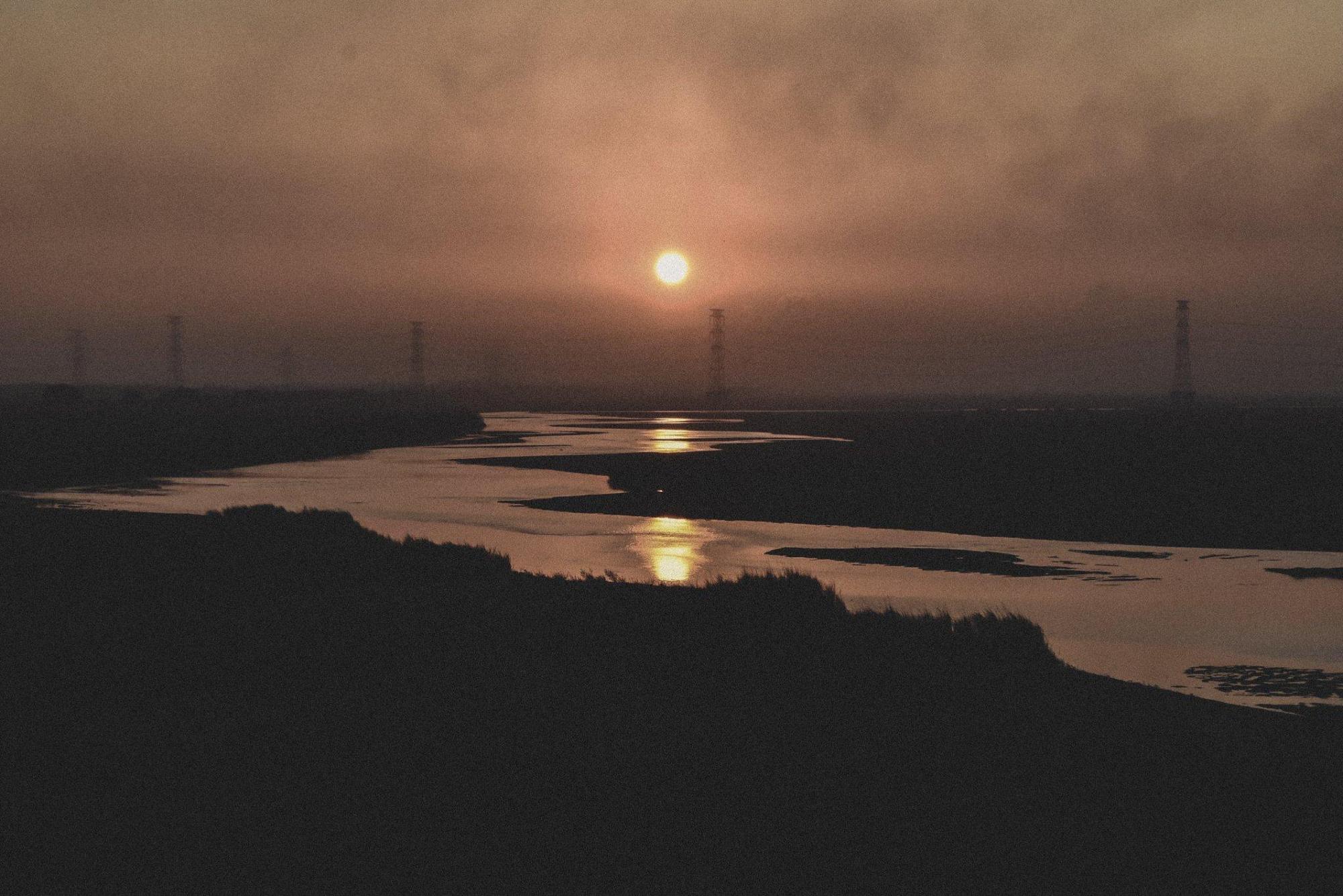 謝宜澂的弟弟拍下雲林濁水溪美景。（雲林100種生活提供）
