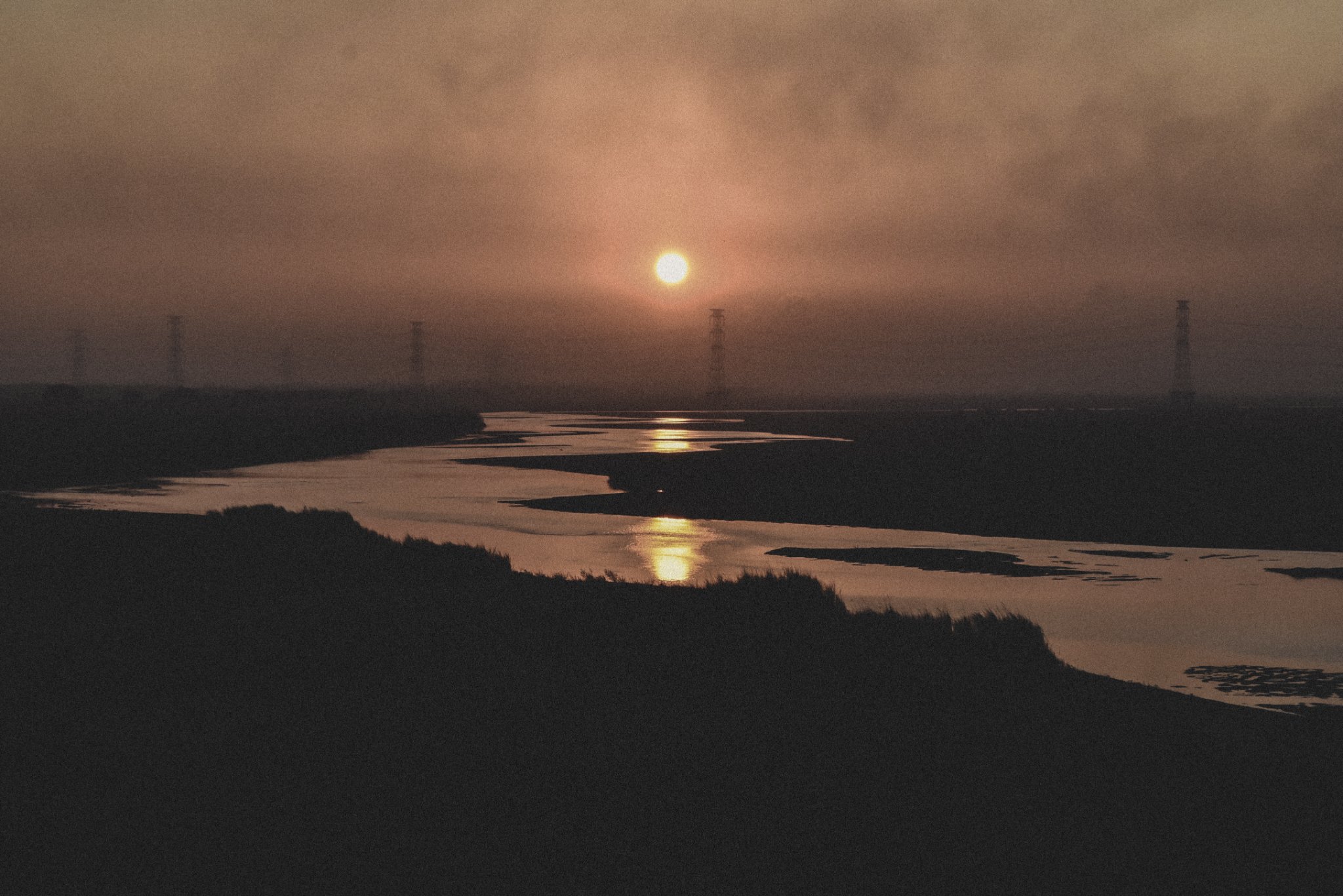 謝宜澂的弟弟拍下雲林濁水溪美景。(雲林100種生活提供)