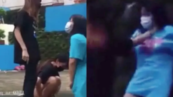 一名女中學生放學後遭2女施暴,但加害者卻大言不慚稱「我們也不想打她」。(翻攝畫面)