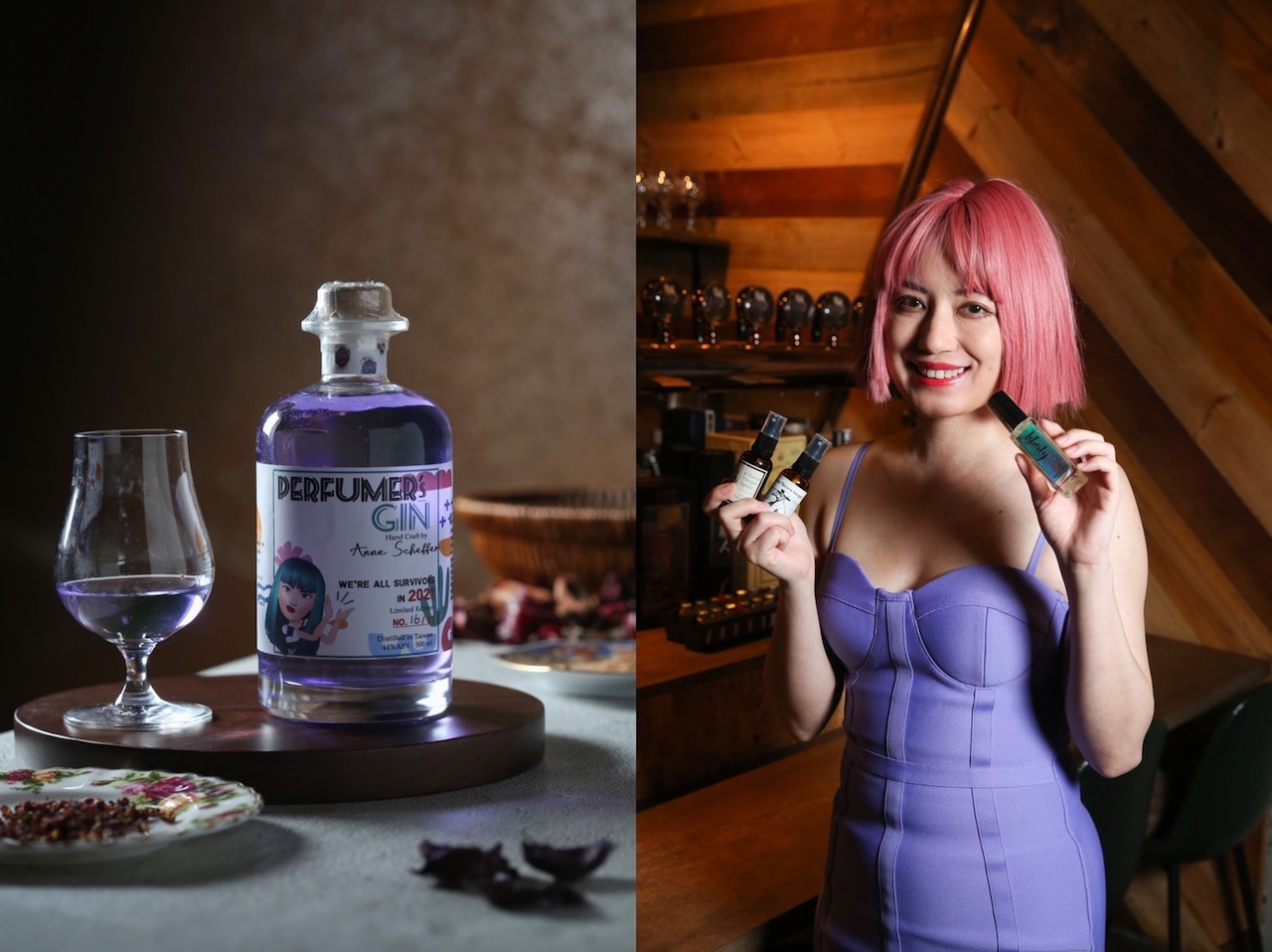 香水師安薛佛（Anne Scheffer）的調製的個人生日酒「Perfumer's Gin 2021」，在「2022世界琴酒大賽」中獲得「最佳現代風格琴酒台灣冠軍」獎項。