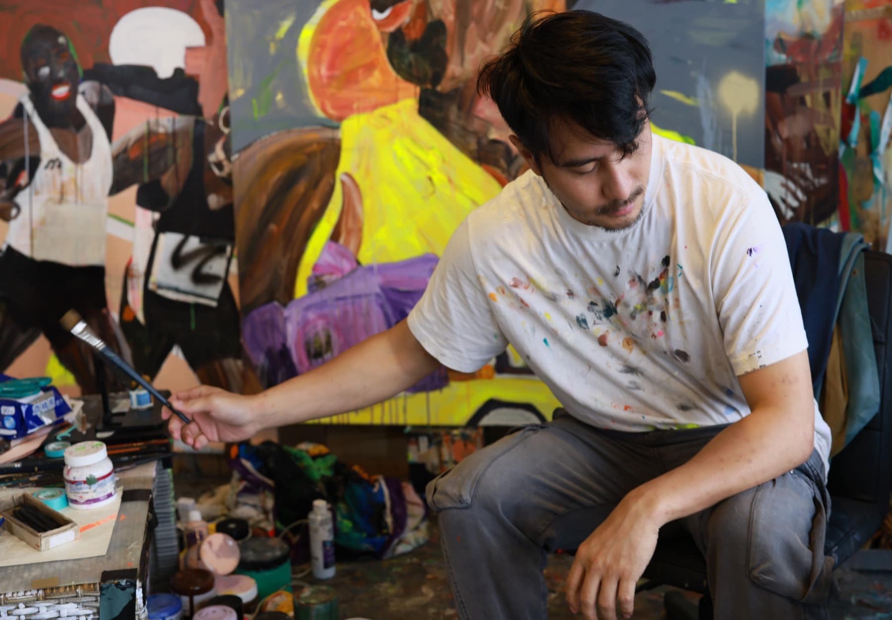 郭彥甫當年放棄演藝圈百萬年薪跑去當畫家。（翻攝自郭彥甫臉書）