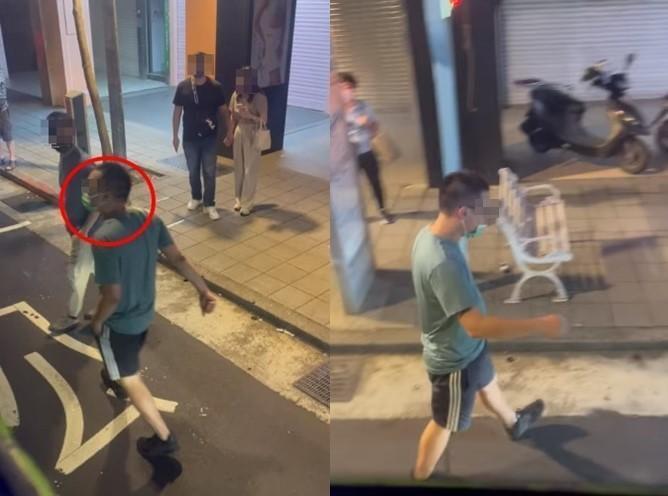 賓士車主囂張嗆聲後,又緩緩走回車子的方向,讓乘客看傻眼。(翻攝爆料公社)