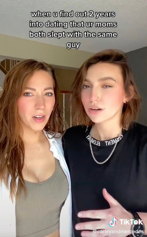 卡爾莉和瑪瑟迪斯就害怕兩人真的是姊妹，而無法繼續交往。（翻自TikTok）