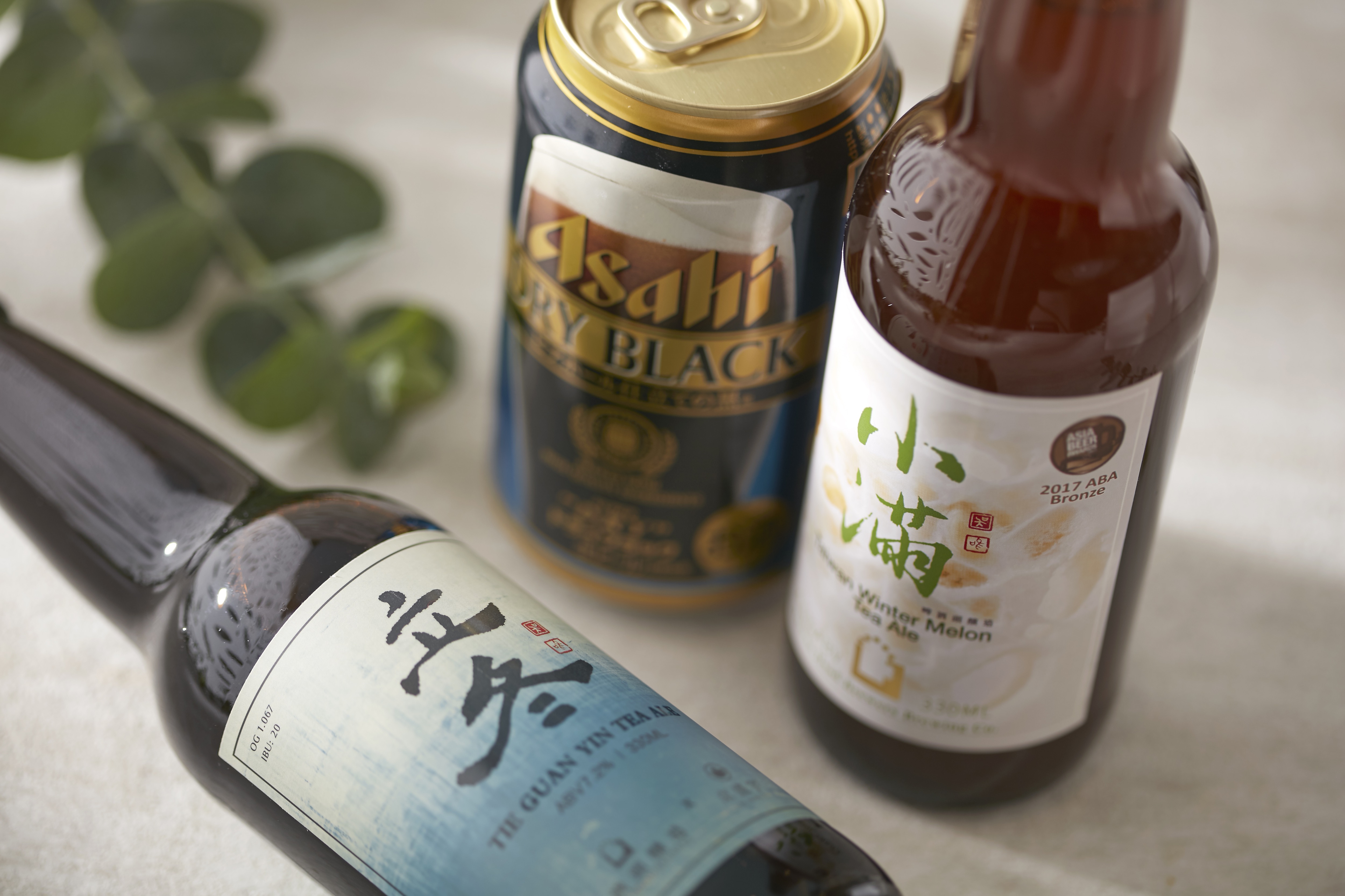 除了經典台啤、朝日黑啤酒,還有風味上巧妙融入台味的幾款啤酒。(寒舍艾麗酒店提供)