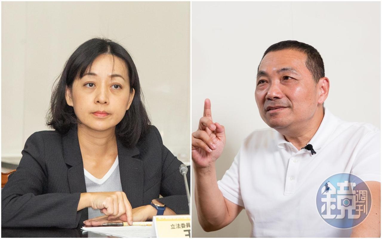 立委王婉諭（左）今痛批新北市長侯友宜（右），根本就知道錄音檔的內容對他不利，因此百般推託、不願公開錄音檔。（合成照，本刊資料照）