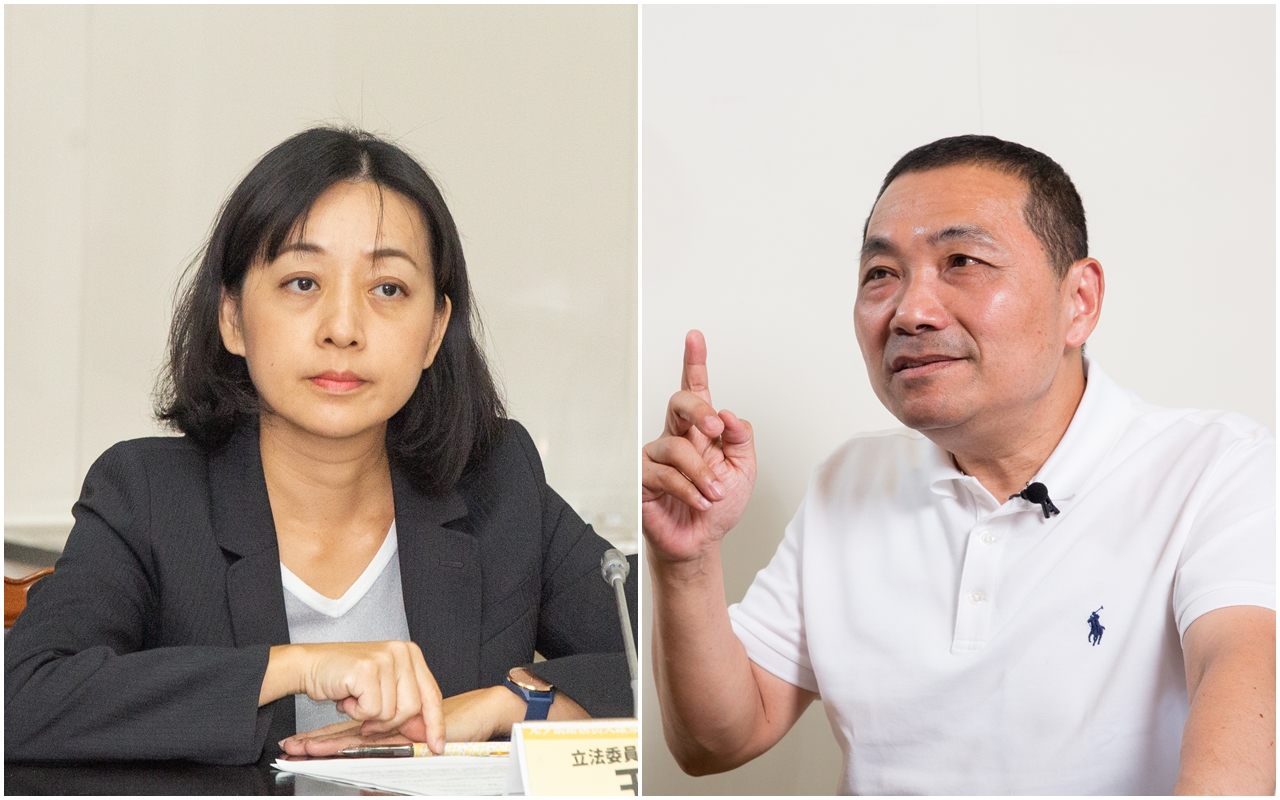 立委王婉諭（左）今痛批新北市長侯友宜（右），根本就知道錄音檔的內容對他不利，因此百般推託、不願公開錄音檔。（合成照，本刊資料照）