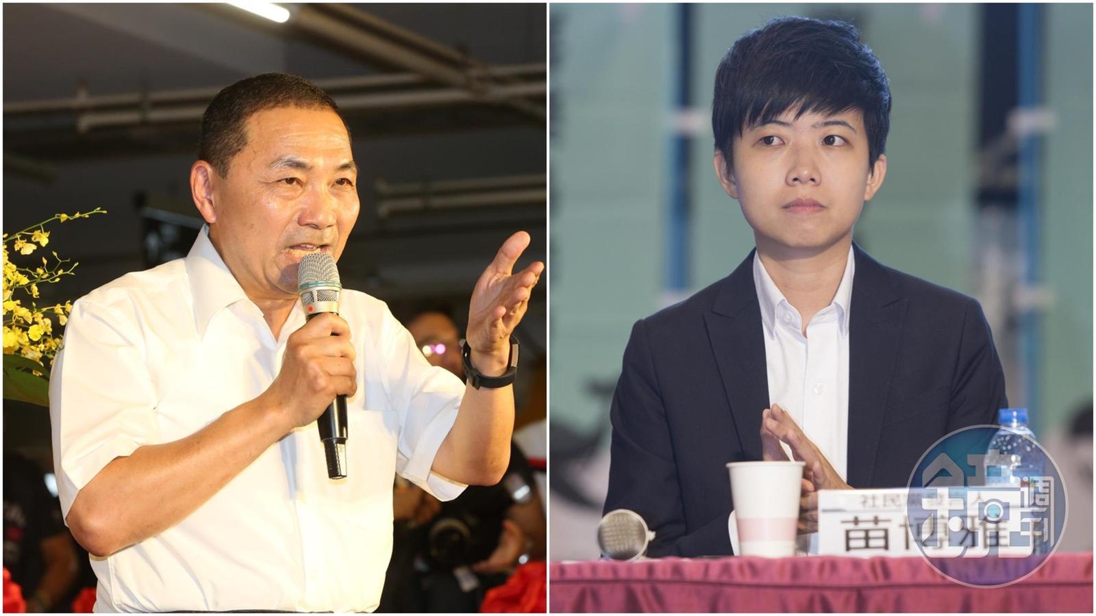 恩恩事件的關鍵錄音檔曝光,侯友宜(左)強調是按中央規定流程,但苗博雅(右)卻打臉這種說詞。(本刊資料照)