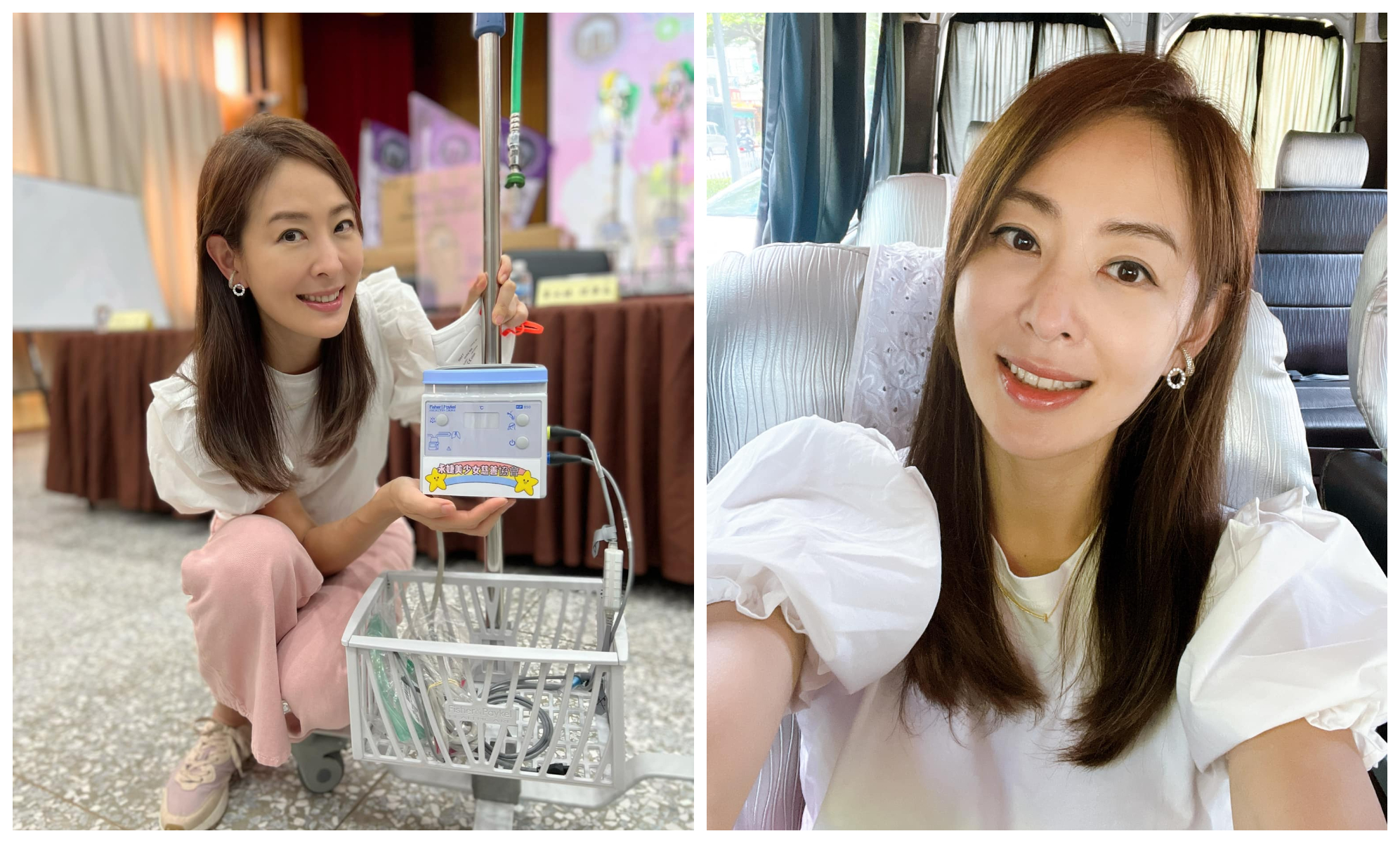 賈永婕奔波各大醫院送醫療器材。（翻攝賈永婕臉書）