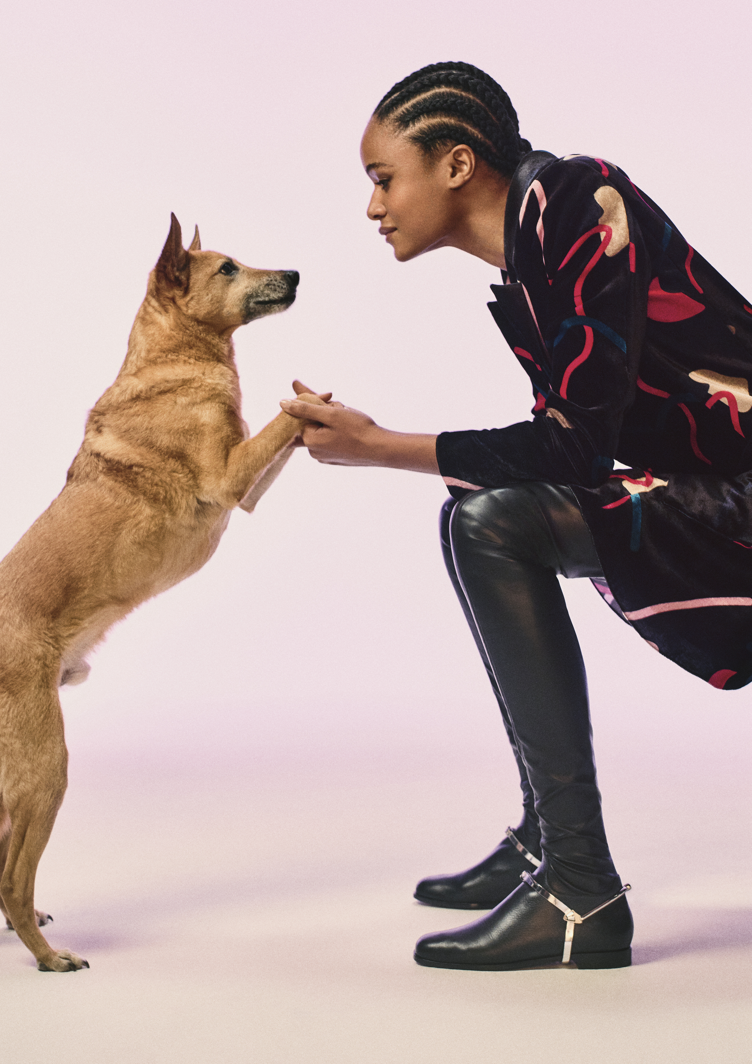 人類與愛犬的親密互動展現了彼此之間的真摯情誼。（台元紡織提供）
