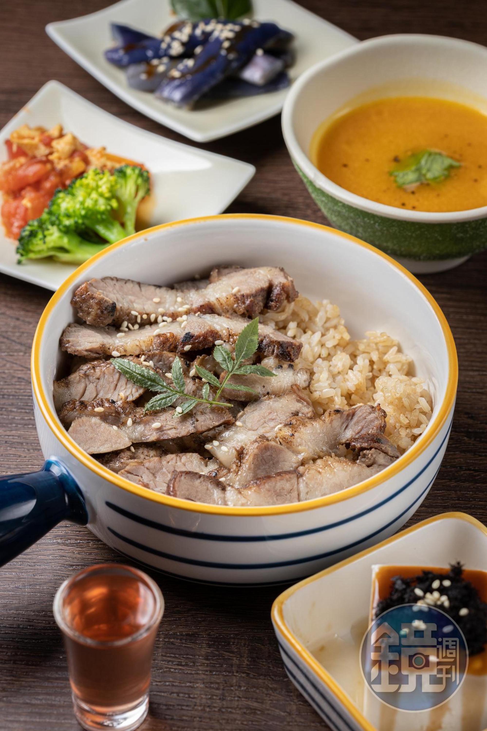 營養滿分的「馬告鹹豬肉餐」嘗得到原住民風味,且好吃無負擔。(300元/份)