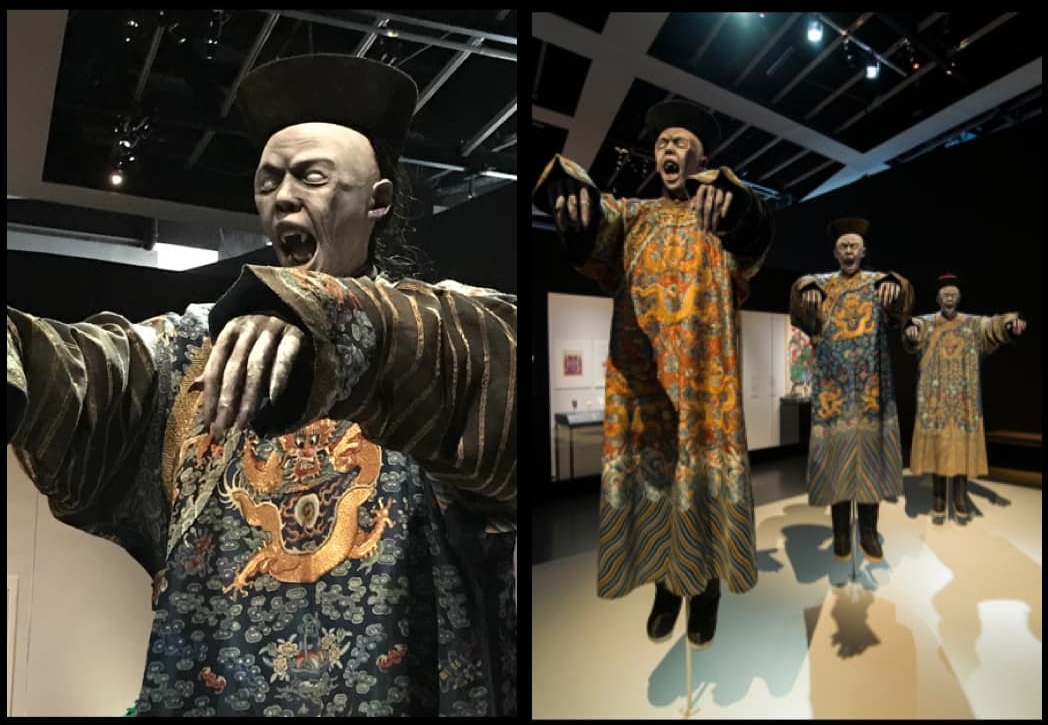 「亞洲的地獄與幽魂」特展將從6月25日開幕展出，持續到10月16日為止，展方率先po出身穿清朝服裝的殭屍照片引發熱議。（翻攝自台南市美術館臉書）