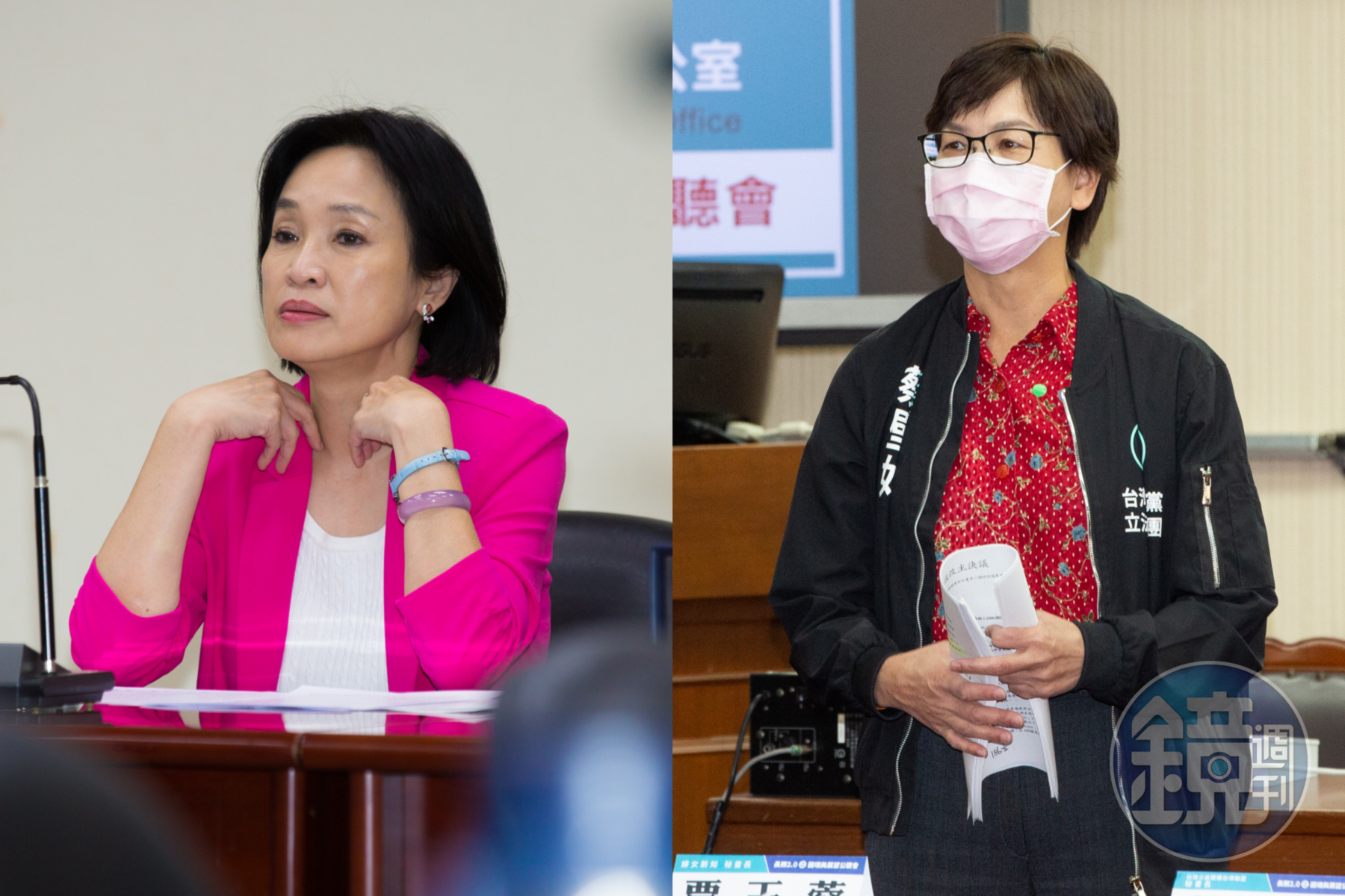 國民黨前立委柯志恩（左）有望出馬競選高雄市長，民眾黨立委蔡壁如（右）大讚其「有行動力、論述能力」。（本刊資料照）