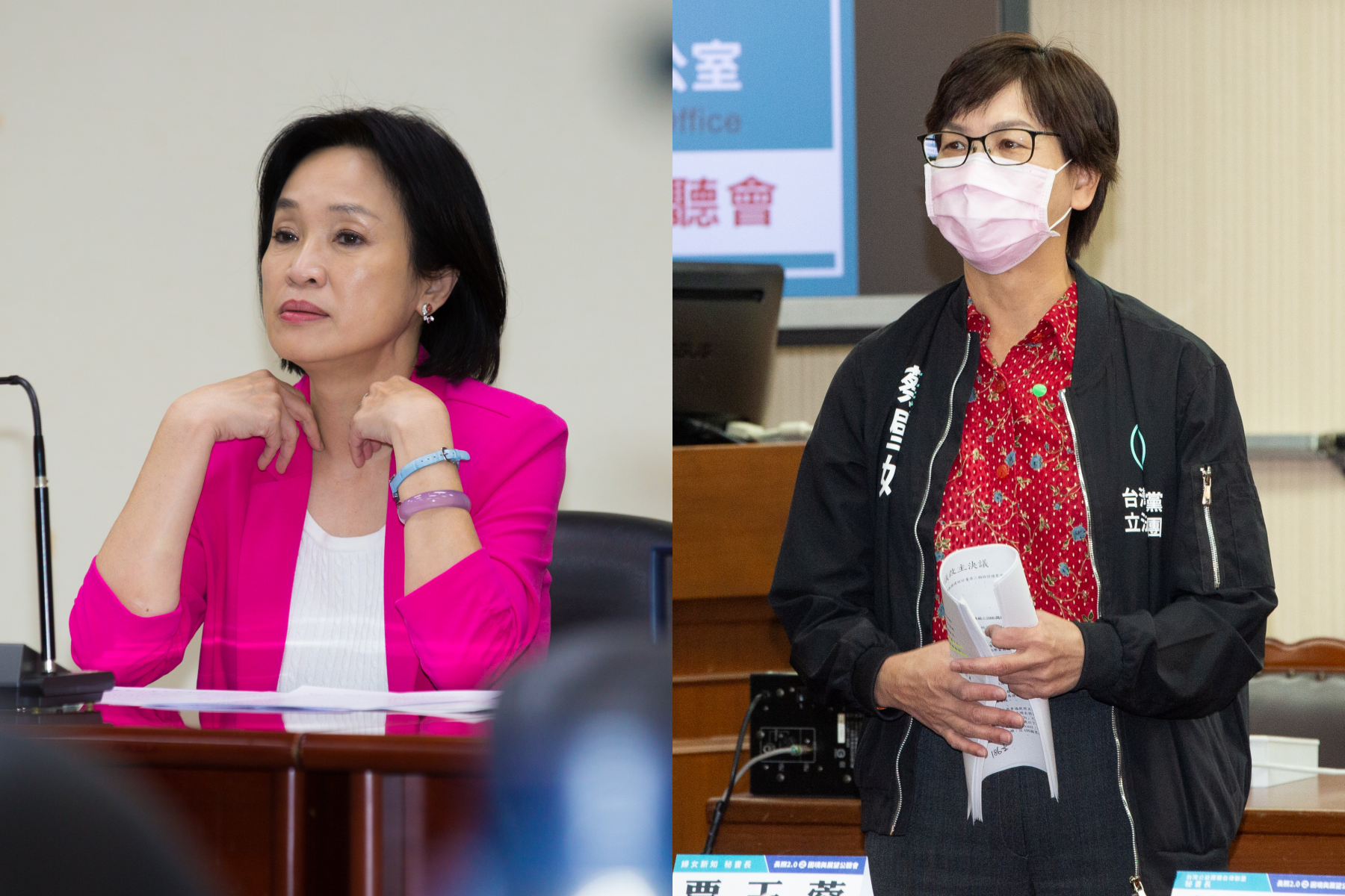 國民黨前立委柯志恩（左）有望出馬競選高雄市長，民眾黨立委蔡壁如（右）大讚其「有行動力、論述能力」。（本刊資料照）