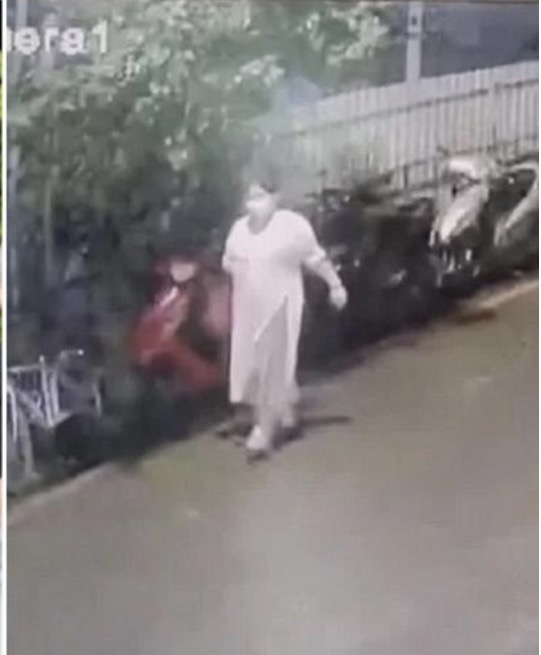 被害李妻最後身影。(翻攝畫面)