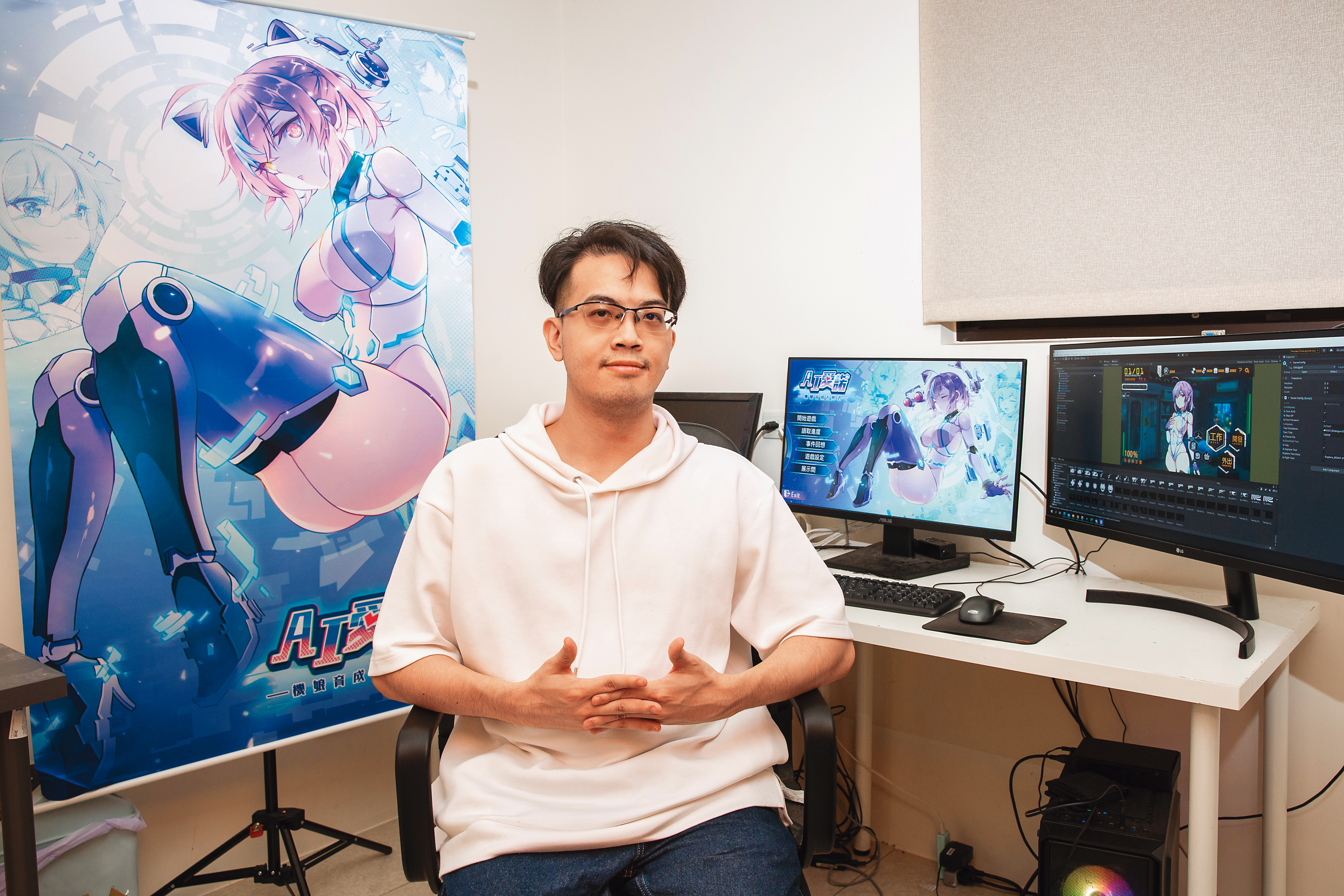 黃博謙(圖)2020年創立貝嵐絲遊戲,開發首款成人遊戲《A.I.愛諾—機娘育成方程式》,上線1個月全球賣出5萬套。