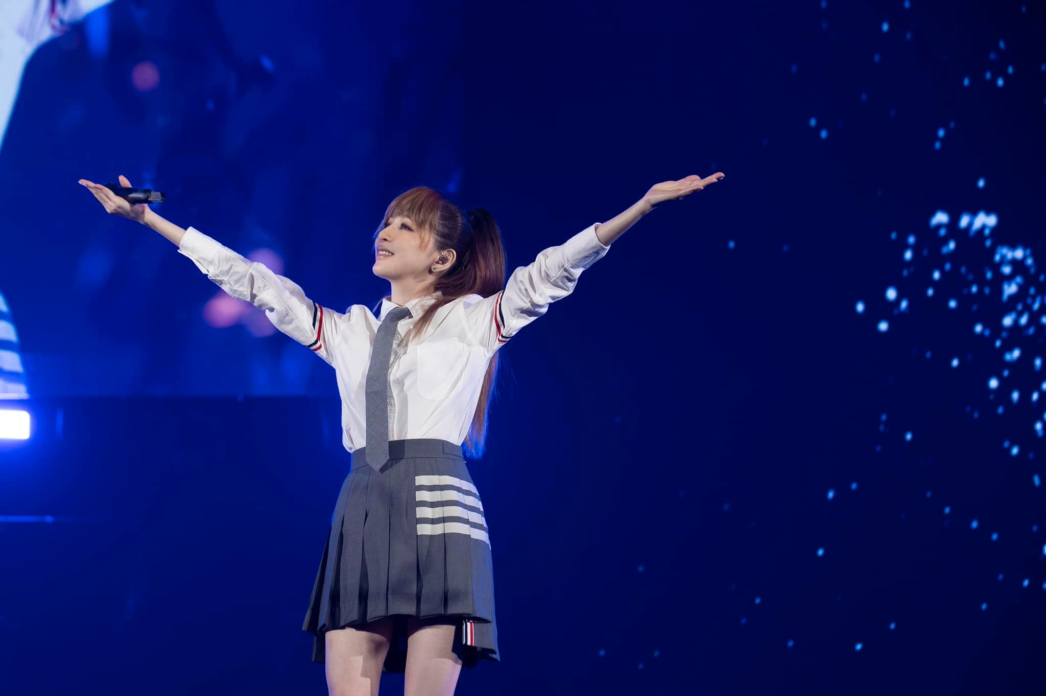 王心凌日前參加了中國綜藝節目《乘風破浪》第3季，討論度爆表，廣告代言接不停。（翻攝自王心凌微博）