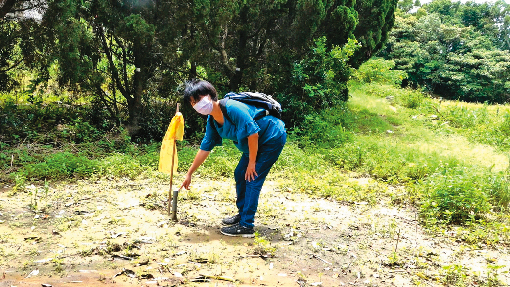 鄭安孺（圖）指控台積電雇工在鄭家墓園鑽地探勘、破壞風水。