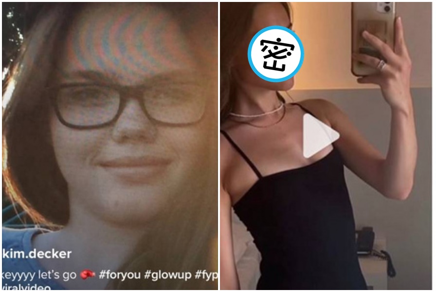 國外一名20歲正妹近日在TikTok自爆過去黑史。（翻攝自TikTok）