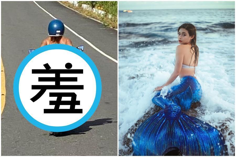 日前爆紅的墾丁比基尼辣妹真面目曝光,本尊是名潛水教練。(翻攝自臉書「爆廢公社」、IG minmin_girl_0107)