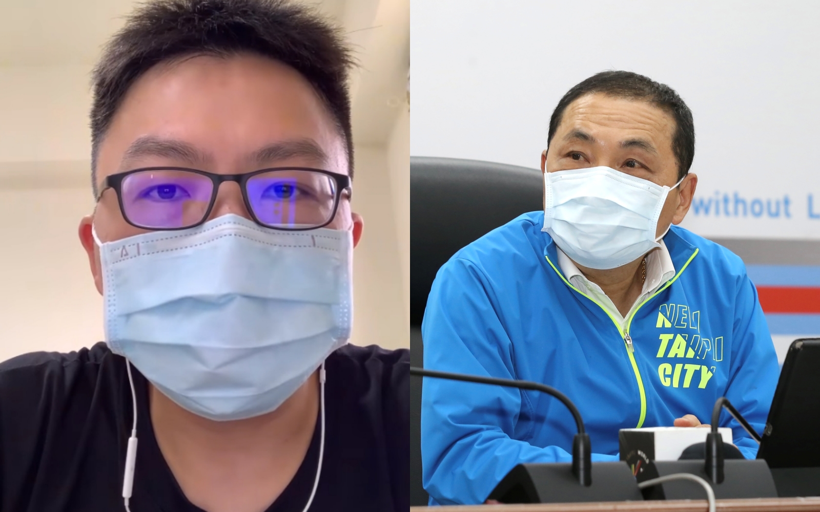 恩恩爸（左）要求兒子過世的真相，呼籲新北市長侯友宜說明清楚。（翻攝自臉書／資料照）