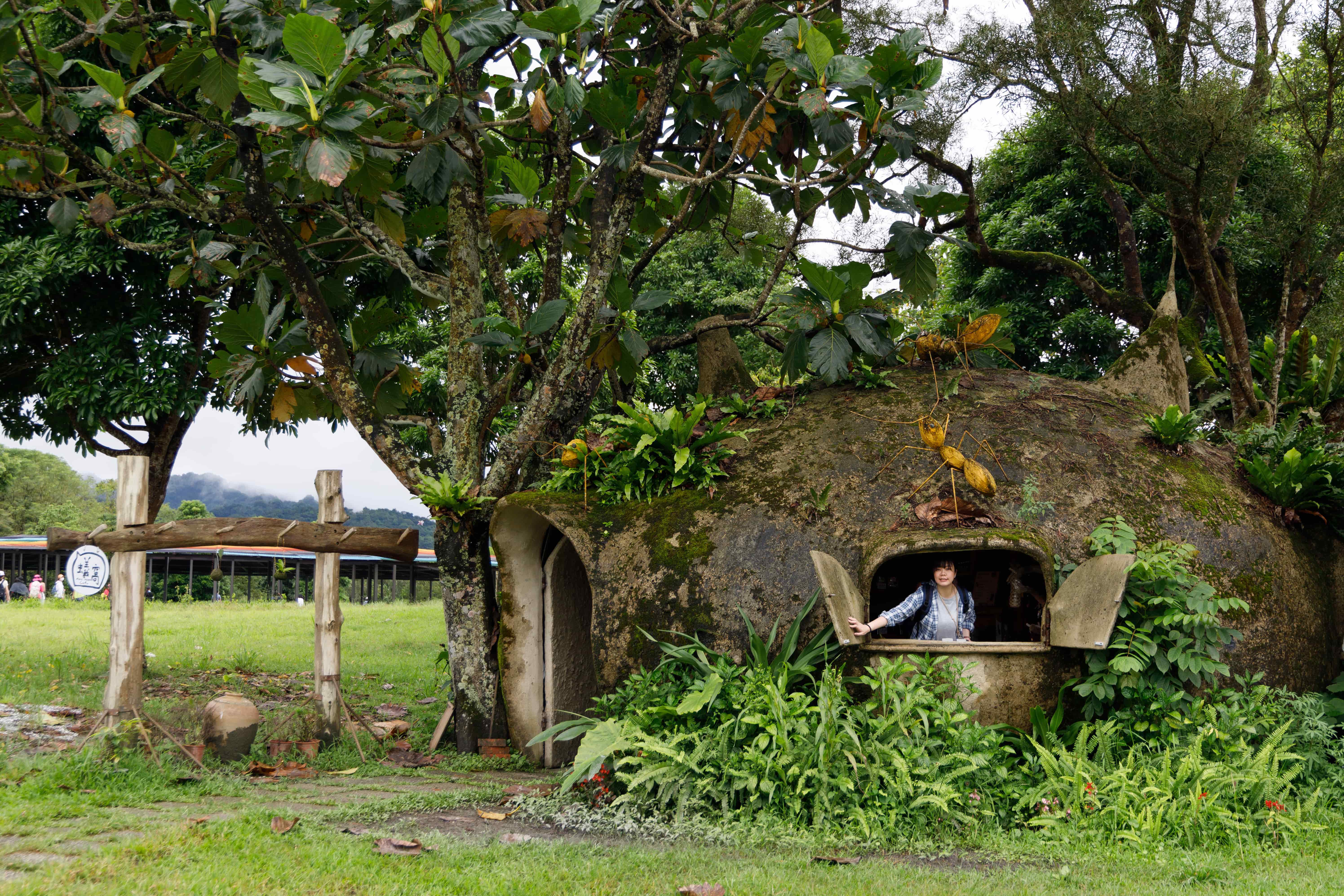 「大農大富平地森林園區」裡的蟻窩不只是藝術裝置，也是咖啡廳。