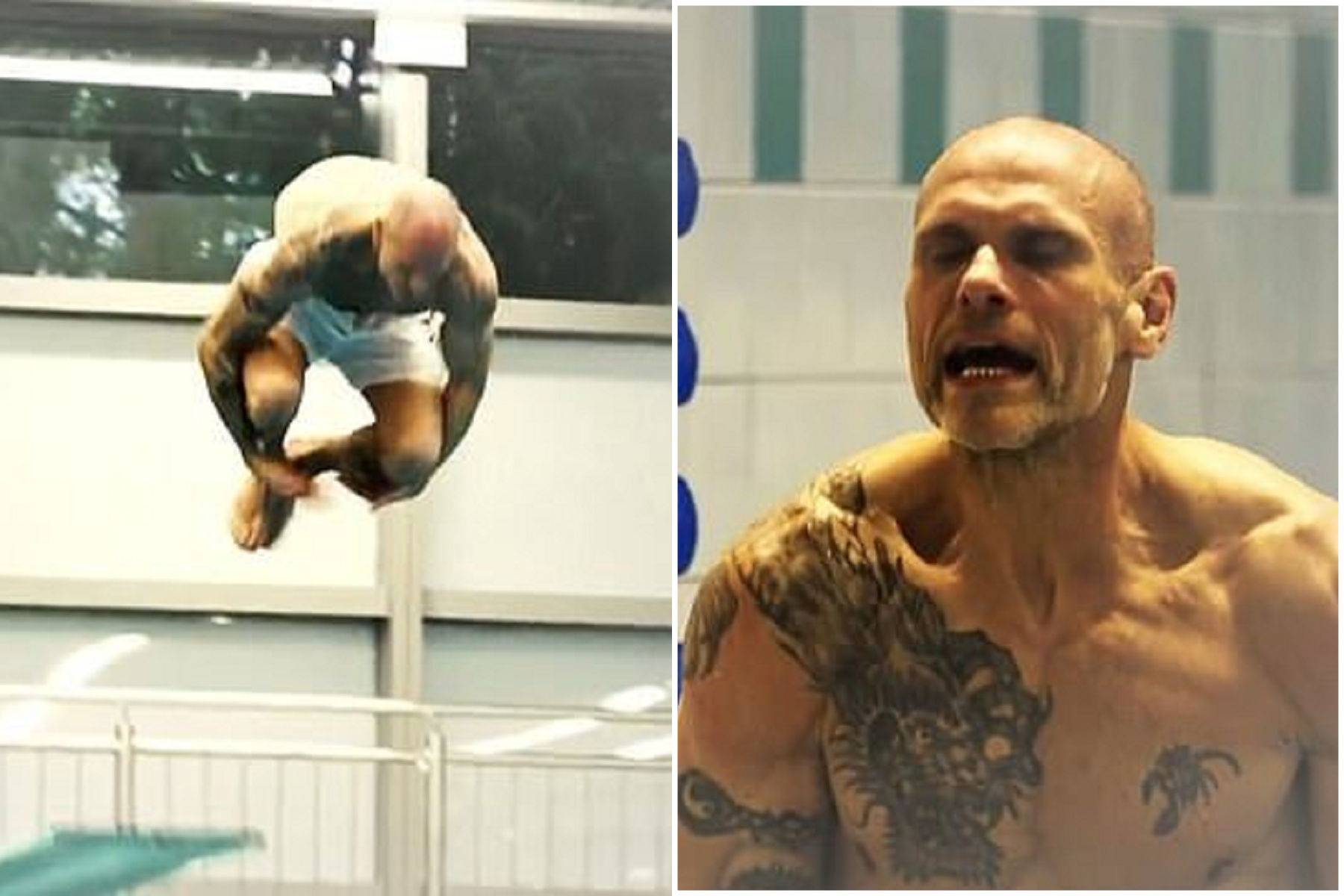 前足球員實境秀練跳水，睪丸瞬間爆裂！腫如氣球被醫生判「一刀兩斷」。（翻自英國《每日郵報》）