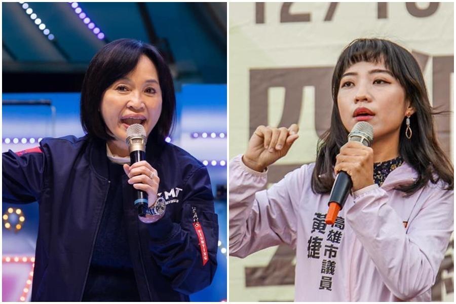 黃捷(右圖)看完柯志恩(左圖)參選高雄市長聲明,認為相當空泛、令人失望。(翻攝自柯志恩、黃捷臉書)