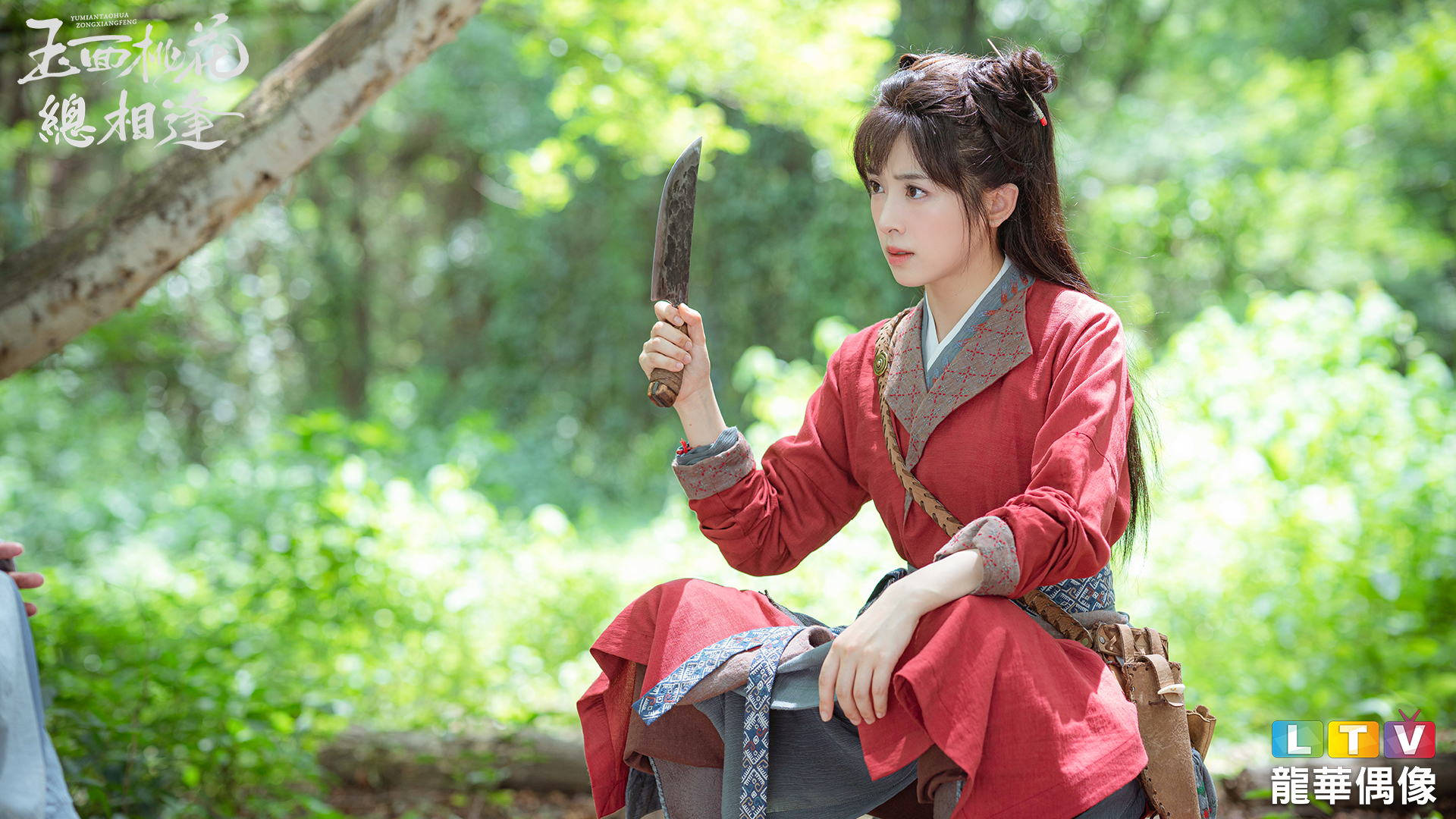 超女出道的張含韻星海浮沉多年，從歌手轉戰影壇，即將上檔《玉面桃花總相逢》裡，飾演性格飆悍的屠戶女胡嬌。（龍華電視提供）