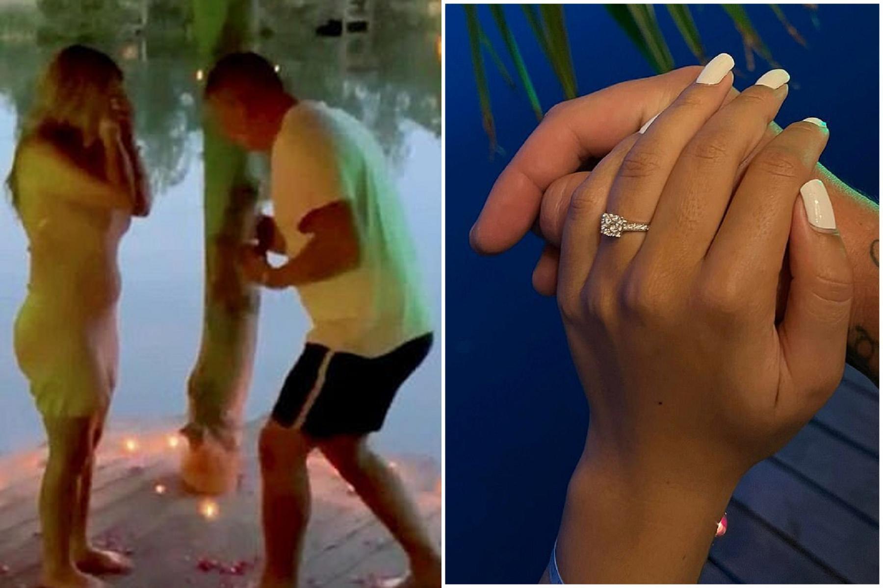 最慘求婚!男浪漫下跪打開婚戒盒,3萬鑽戒滾滾滾直接掉湖裡。(翻自英國《每日郵報》)
