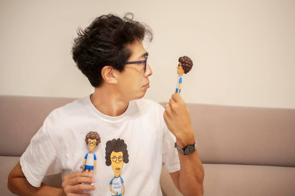 頒獎人「頑童MJ116」成員大淵在公布歌王前故意開玩笑挨轟，事主馬念先（圖）則大氣回應。（翻攝馬念先臉書）