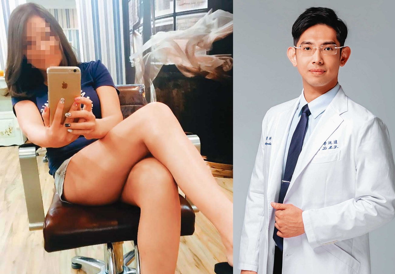 三總已婚名醫李沅達（圖）與藥廠女業務（左）開房間遭跟拍，身陷桃色風暴。（左圖翻攝臉書，右圖翻攝微創骨科李沅達醫師臉書／光美數位影像康寧店攝）