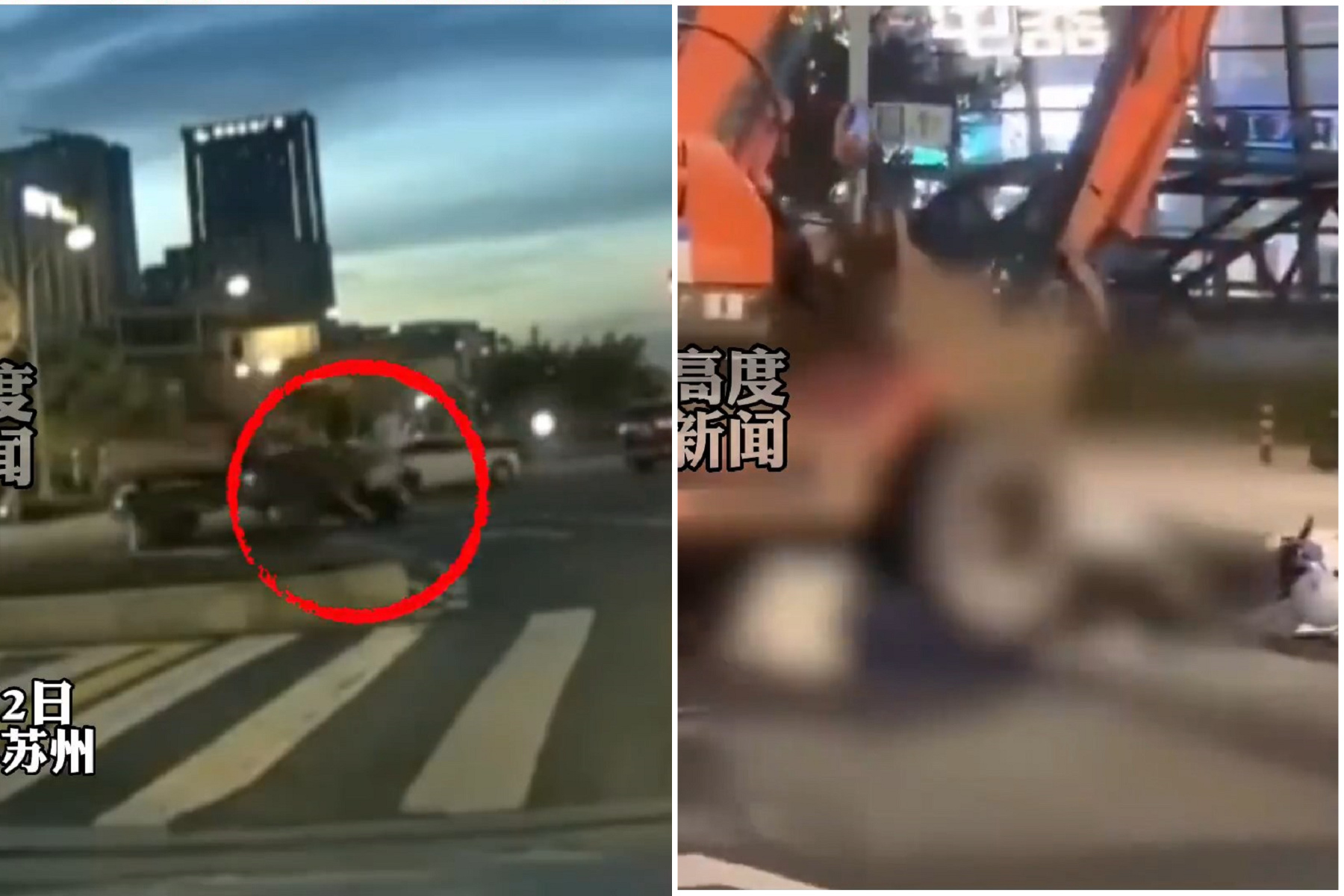 慎入！女騎士被違規挖土機撞倒，被當「肉團」遭倒車反覆輾壓慘死（翻自微博）