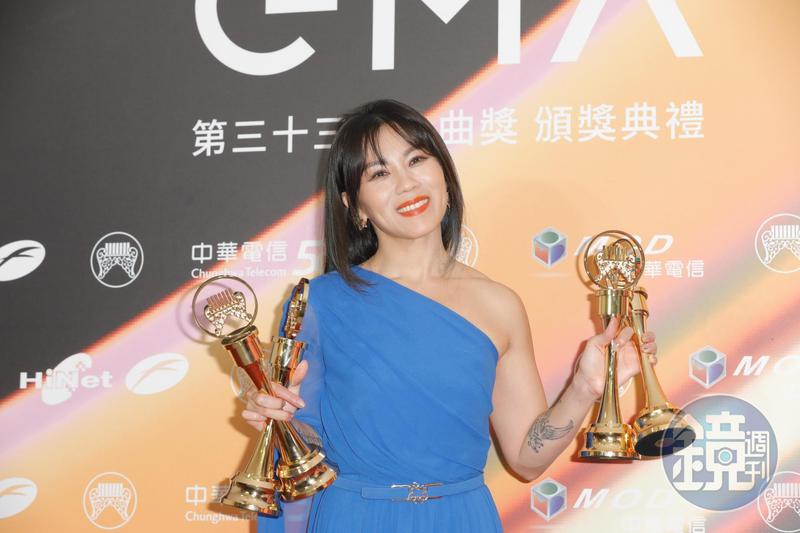 蔡健雅4度封后，上台領獎的感人畫面也沒能擠進金曲收視排行前5名。（本刊資料照）