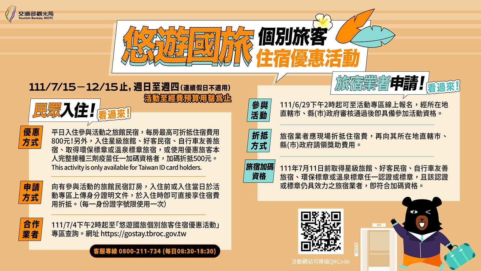 觀光局說明「悠遊國旅」方案。（交通部觀光局提供）