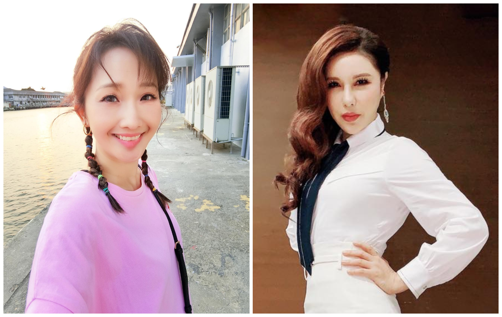朱俐靜（左圖）過世，利菁（右圖）深感悲痛。（翻攝朱俐靜臉書、利菁臉書）