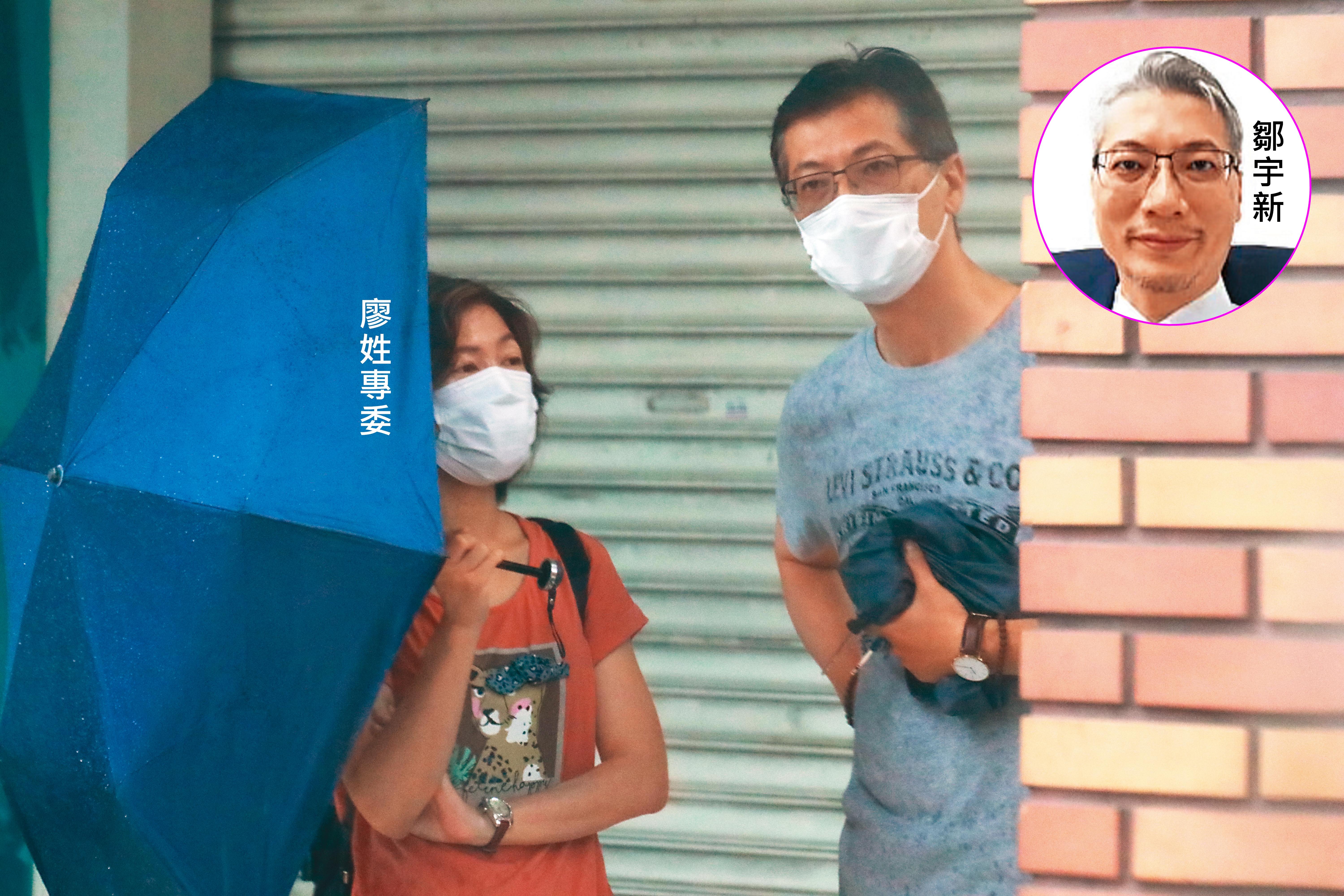 2022/07/02 11:23 行政院副院長沈榮津辦公室主任鄒宇新（右）爆婚外情，更曾承諾對方升官示愛，本刊直擊，他連3日與已婚的主計總處廖姓專委（左）私會，互動曖昧。鄒近一年瘦身又染髮，也與過去白髮略胖的外型有異。