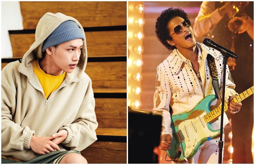 詹仁雄有意將巴比(左圖)打造成台灣版的火星人布魯諾(Bruno Mars)。(右圖為布魯諾,東方IC)
