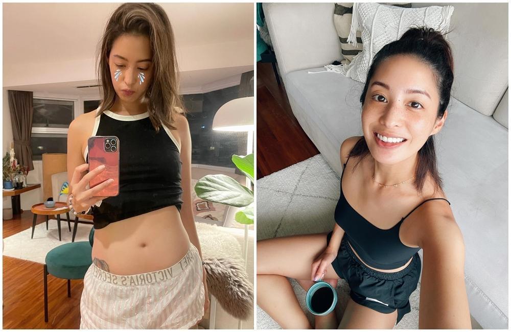 莫允雯看著自己逐漸走樣的身材，以及賀爾蒙的變化，讓她相當焦慮，雖然過程辛苦，但她不後悔。 （翻攝自莫允雯臉書） 