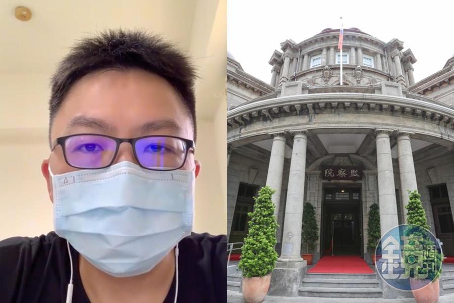 恩恩爸（左）今日前往監察院接受約詢，稱新北市政府後續早已沒有和自己聯絡。（翻攝自恩恩爸臉書、本刊資料照）