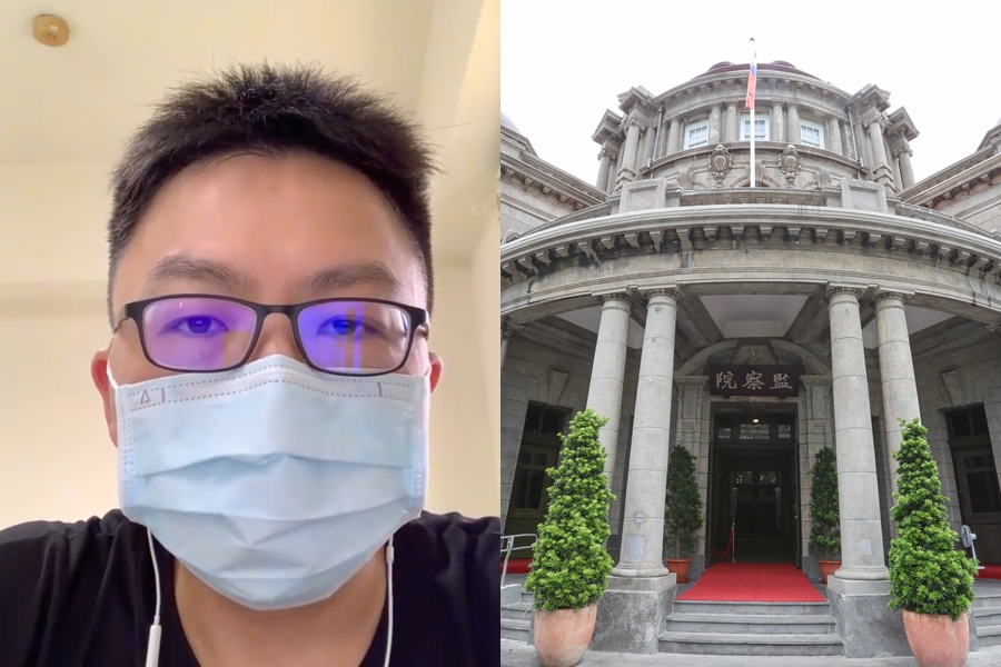 恩恩爸（左）今日前往監察院接受約詢，稱新北市政府後續早已沒有和自己聯絡。（翻攝自恩恩爸臉書、本刊資料照）