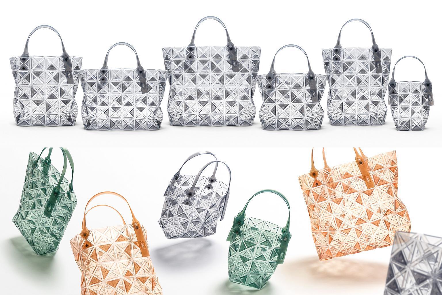 BAO BAO ISSEY MIYAKE新品「DAZZLE.稜鏡幾何」有著沁涼美感。(君梵提供)