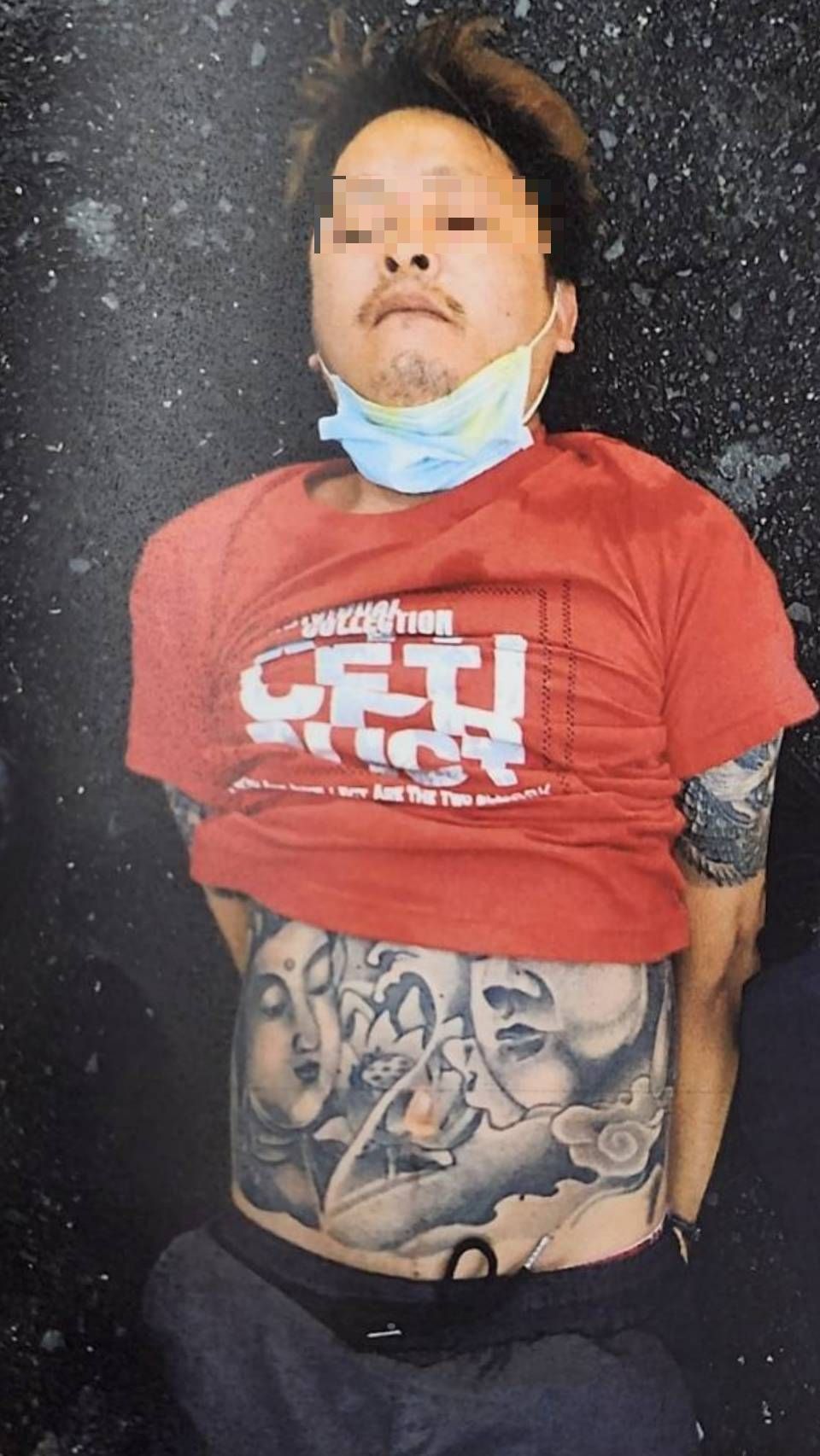 涉嫌指侵女子的李男遭警方逮捕。（讀者提供）
