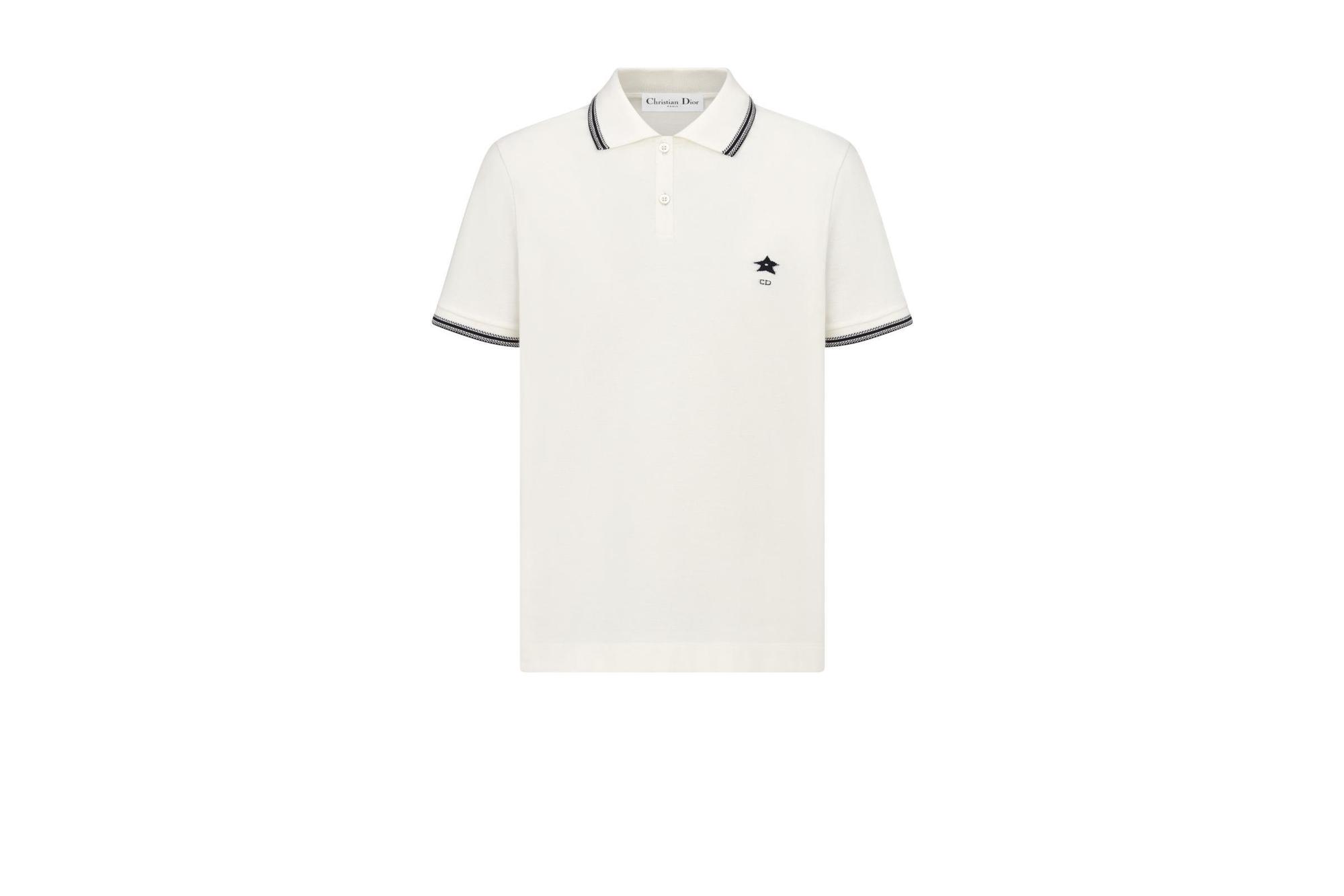 白色Dior Star Polo衫。NT$34,000(迪奧提供)