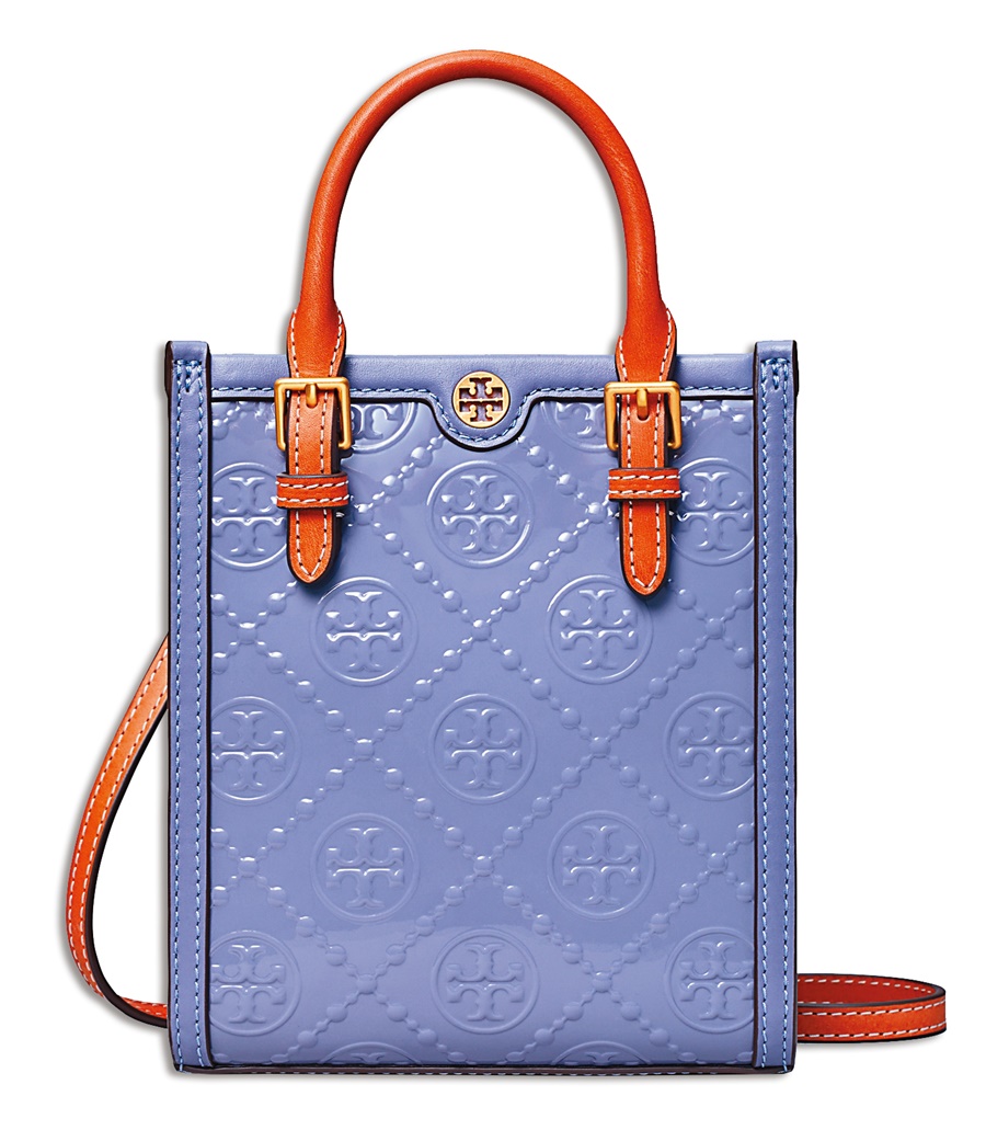 TORY BURCH丁香紫T Monogram壓紋迷你琴譜包 NT$21,900（俊思提供）