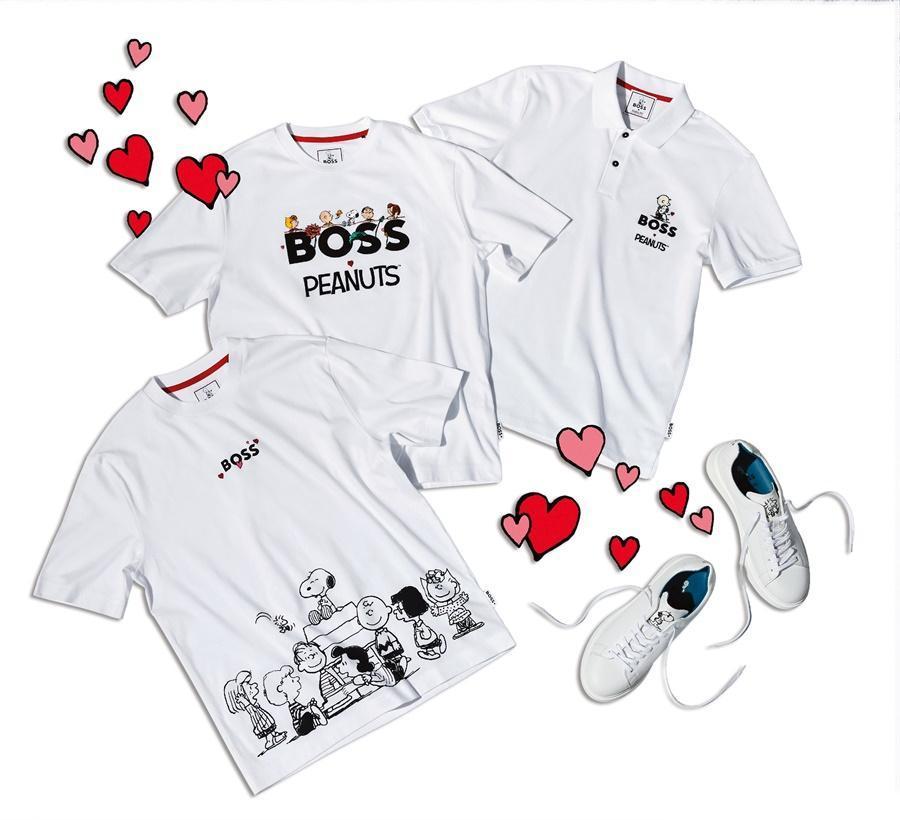 BOSS x PEANUTS七夕限定聯名系列T-Shirt與Polo衫 NT$5,300~NT$6,200(BOSS提供)