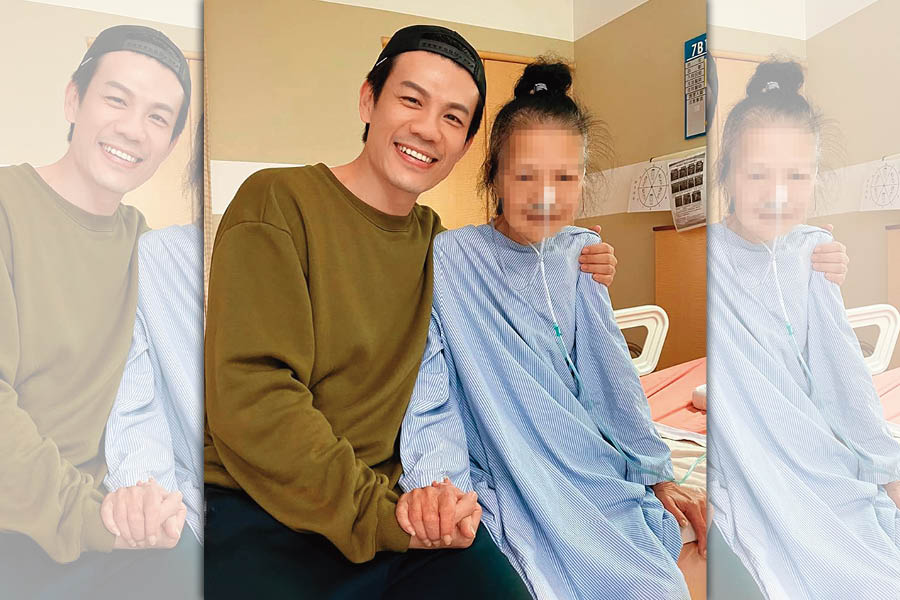 陳志強的母親因癌症住院，他全面停工陪伴媽媽。（翻攝自陳志強臉書）