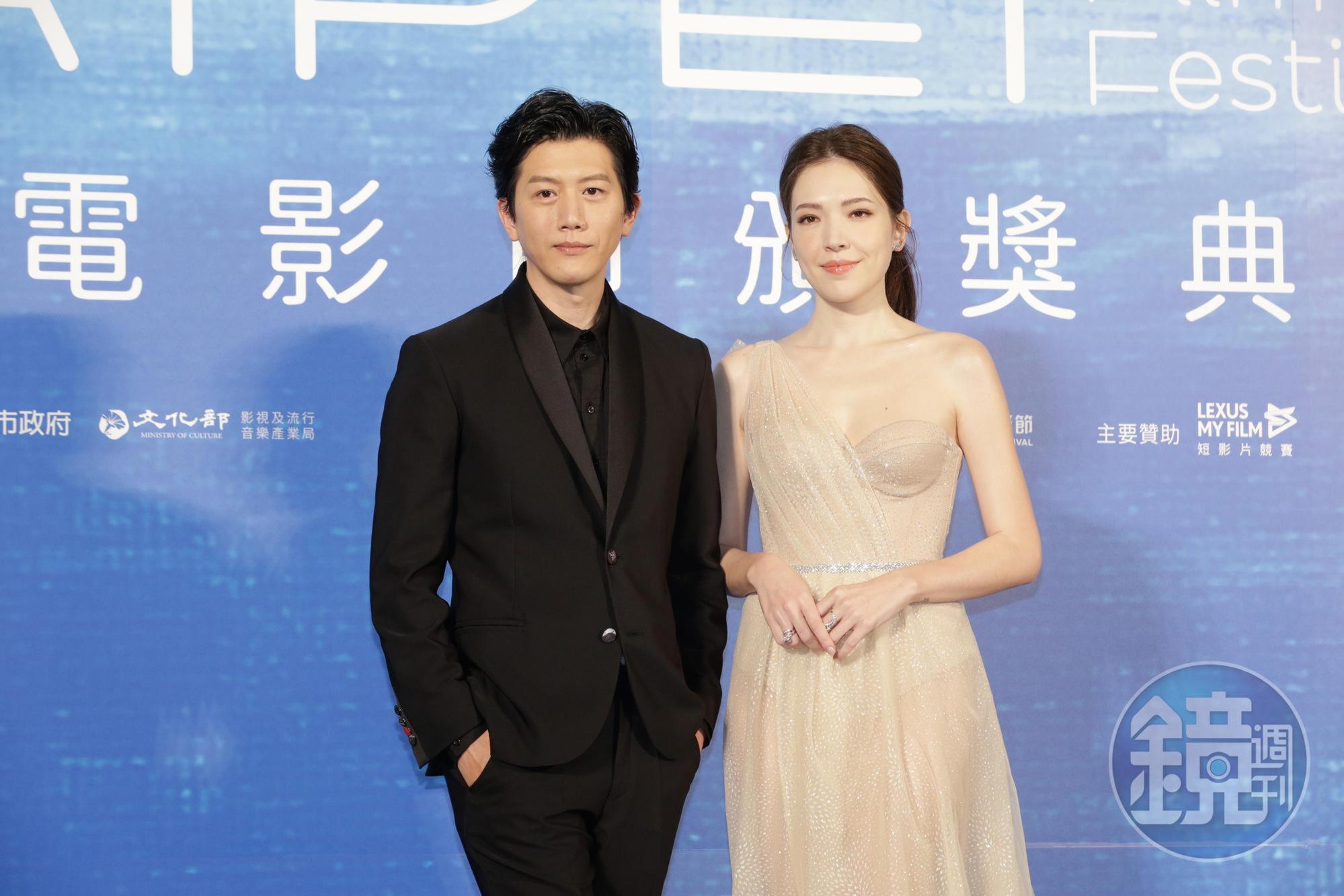 新郎倌莫子儀升格人夫滿面春風，而許瑋甯也才新婚半年，2人都是一臉喜氣。