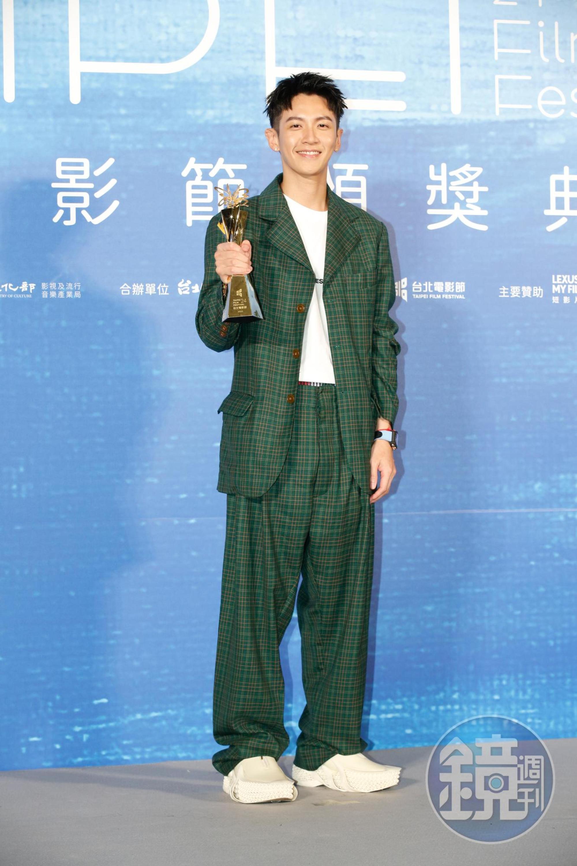 柯震東因為毫無準備得獎感言，讓他後悔不已。
